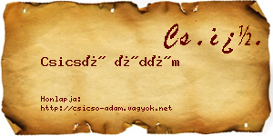 Csicsó Ádám névjegykártya
